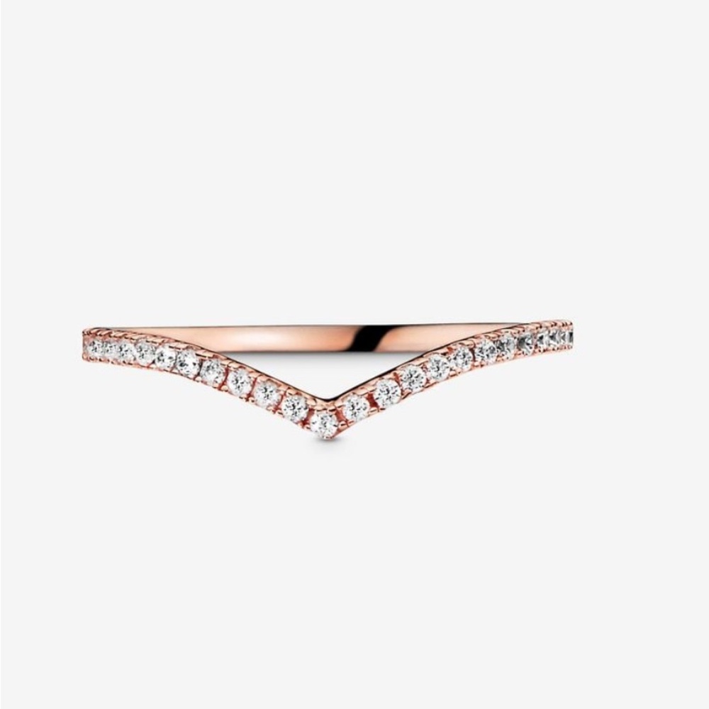 PANDORA Sparkling Wishbone Ring